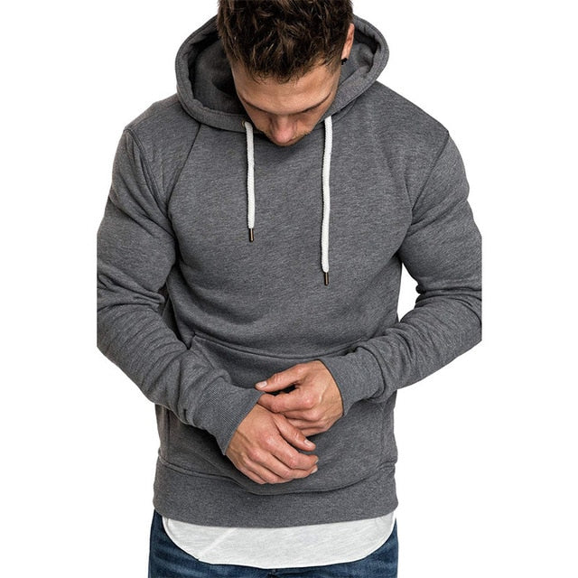 Hot 2019 Spring Autumn Fashion Brand Men's Hoodies Male Casual Hoodies Sweatshirts Men Solid Color Hoodies Sweatshirt Tops