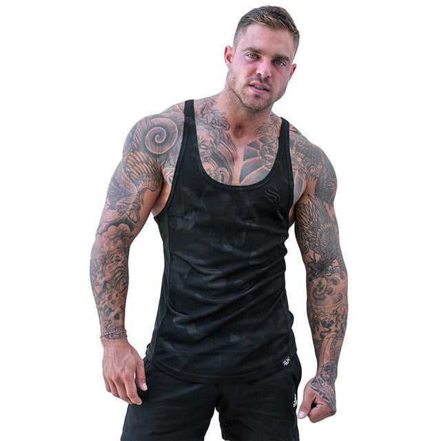 New Camouflage Tank Tops Men Brand Mens Sleeveless Shirts Summer Clothing Bodybuilding Undershirt Casual Fitness Tanktops vest