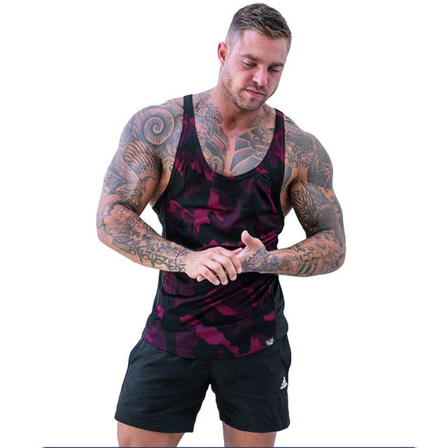 New Camouflage Tank Tops Men Brand Mens Sleeveless Shirts Summer Clothing Bodybuilding Undershirt Casual Fitness Tanktops vest