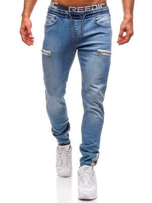 3 Styles Men Stretchy Skinny Biker Slim Fit Denim Men Multi-pocket zipper pencil Pants men casual jeans fashion Casual Trousers