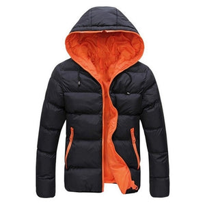 HEFLASHOR 2019 Men Winter Casual Hooded Parka Thick Padded Jacket Zipper Slim Men Women Coats Candy Color Parka Outwear Warm