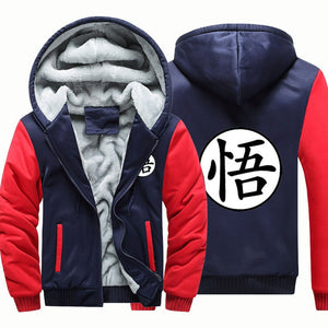 Japan Anime Dragon Ball Z Saiyan New 2019 Winter Fleece Thick Men Sweatshirt Hoodies anese Cartoon Hoodie Men's Coat Jackets