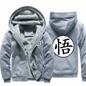 Japan Anime Dragon Ball Z Saiyan New 2019 Winter Fleece Thick Men Sweatshirt Hoodies anese Cartoon Hoodie Men's Coat Jackets