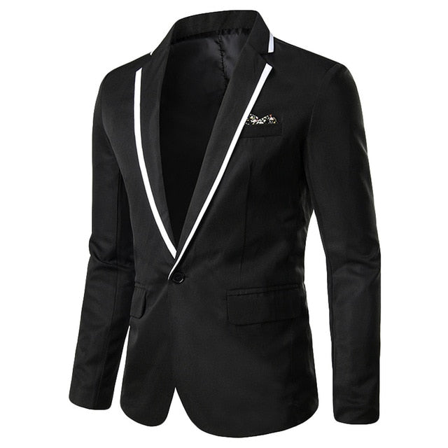 Blazer Masculino Homme Slim Fit For Men 2019 Stylish Casual Solid Blazer Business Wedding Party Outwear Coat Suit Tops erkek #7