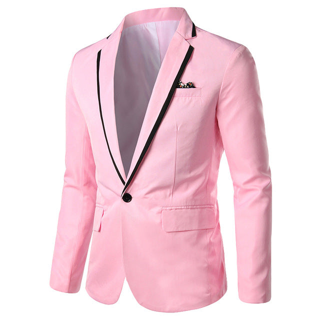 Blazer Masculino Homme Slim Fit For Men 2019 Stylish Casual Solid Blazer Business Wedding Party Outwear Coat Suit Tops erkek #7