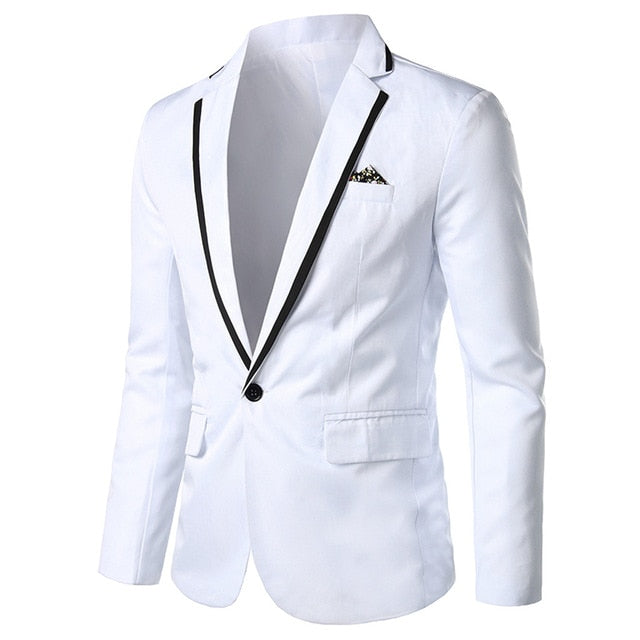 Blazer Masculino Homme Slim Fit For Men 2019 Stylish Casual Solid Blazer Business Wedding Party Outwear Coat Suit Tops erkek #7