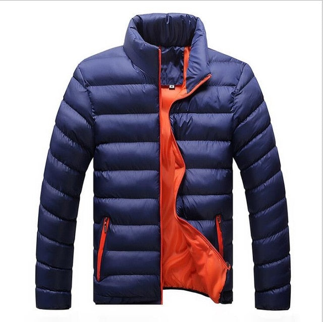 Winter Jacket Men 2019 Fashion Stand Collar Male Parka Jacket Mens Solid Thick Jackets and Coats Man Winter Parkas M-4XL