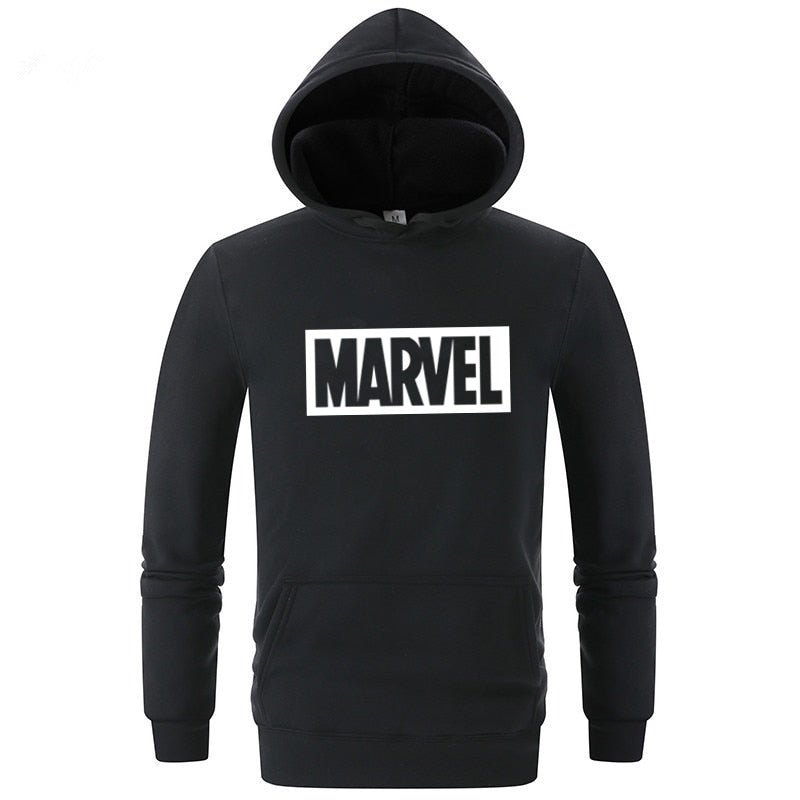 Brand 2019 New Winter Brand Sweatshirt Men's High Quality MARVEL Letter Print Fashion Men's Hoodie Clothing Size M-XXL