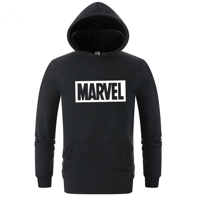 Brand 2019 New Winter Brand Sweatshirt Men's High Quality MARVEL Letter Print Fashion Men's Hoodie Clothing Size M-XXL