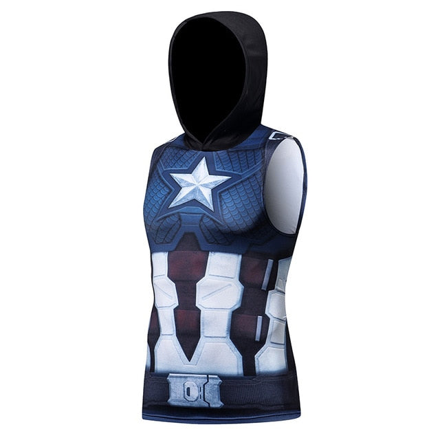 Skull marvel Bodybuilding Tank Tops men Gym Stringer Fitness Tank Top Men Gym Clothing Breathable high-elastic Vest hoodies