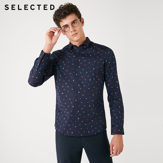 SELECTED Men's Slim Fit 100% Cotton Shirt S|418405522